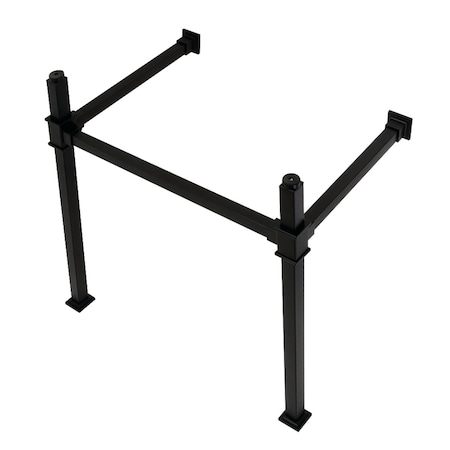 Kingston Brass VPB3328SQ0 28-Inch Stainless Steel Console Sink Legs, Matte Black VPB3328SQ0